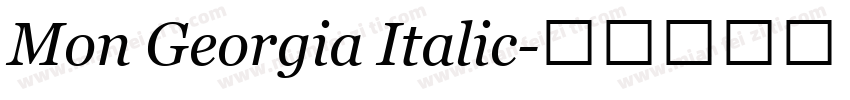 Mon Georgia Italic字体转换